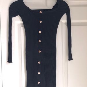 Women’s Ribbed Off the Shoulder Dress